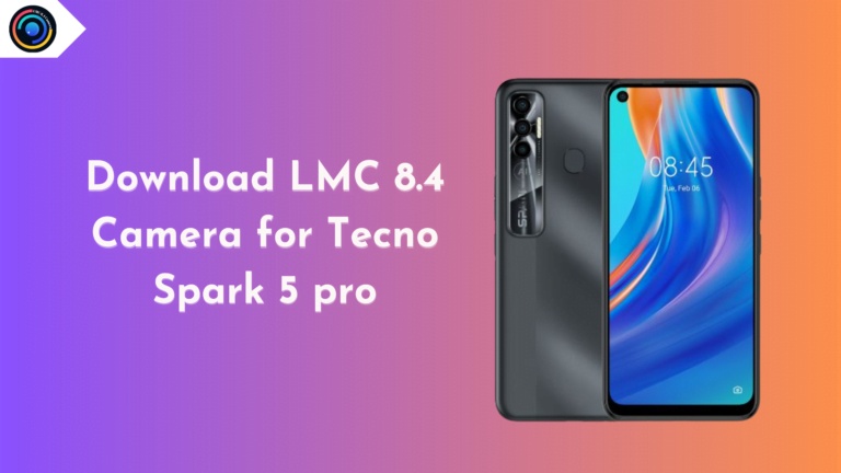 LMC 8.4 Camera for Tecno Spark 5 pro