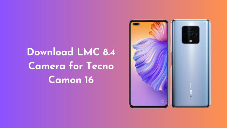 LMC 8.4 Camera for Tecno Camon 16